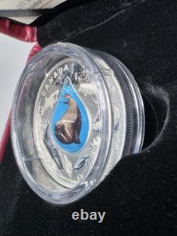 Canada 2017 $20 Canadian Underwater Life 1 oz Pure Silver Proof with Water Drop