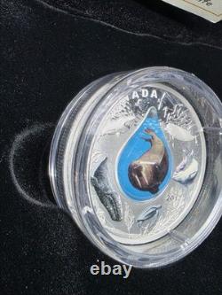 Canada 2017 $20 Canadian Underwater Life 1 oz Pure Silver Proof with Water Drop