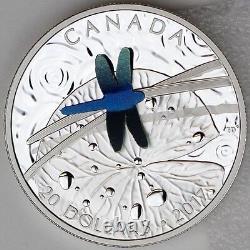 Canada 2017 $20 Nature's Adornment Niobium Dragonfly on 1 oz. Pure Silver Proof