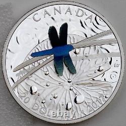 Canada 2017 $20 Nature's Adornment Niobium Dragonfly on 1 oz. Pure Silver Proof