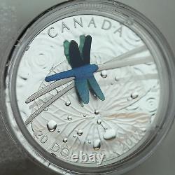 Canada 2017 $20 Nature's Adornment Niobium Dragonfly on 1 oz. Pure Silver Proof