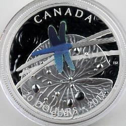 Canada 2017 $20 Nature's Adornment Niobium Dragonfly on 1 oz. Pure Silver Proof