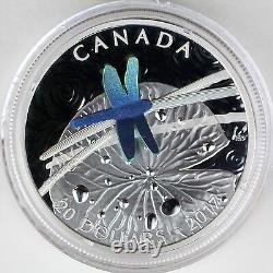 Canada 2017 $20 Nature's Adornment Niobium Dragonfly on 1 oz. Pure Silver Proof