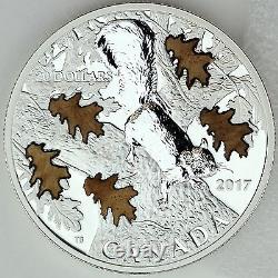 Canada 2017 $20 The Nutty Squirrel and the Mighty Oak 99.99% Pure Silver Proof