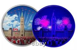Canada 2017'Celebrating Canada Day' Photoluminescent Colorized Proof $30 Coin