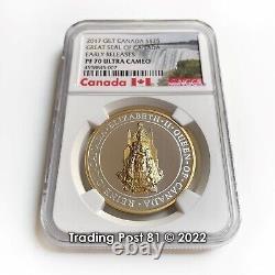 Canada 2017 Great Seal of Canada Gilt Silver Coin ER NGC Proof 70 UC withCOA