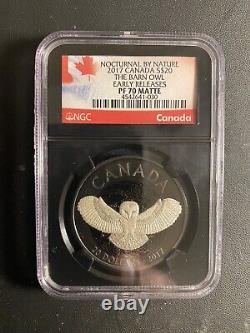 Canada 2017 NOCTURNAL BY NATURE THE BARN OWL $20 1oz Silver Coin NGC PF70 Matte