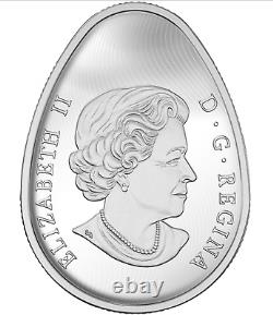 Canada 2017 Ukrainian Pysanka Egg Shaped $20 Silver Proof Colored Coin MINT