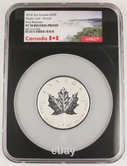 Canada 2018 3 Oz Silver $50 Incuse Reverse Proof Coin NGC PF70 First Releases