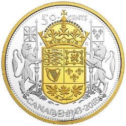 Canada 2018 75th Anniversary 1943 Half Dollar 2 Oz Silver Masters Club 50 Cents