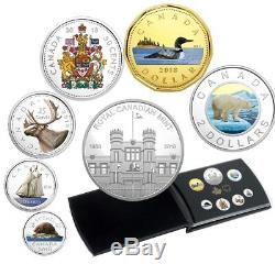 Canada 2018 Fine Silver Classic Colourised 6 Coins + Medallion Proof Set RCM NEW