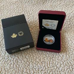 Canada 2018'Holiday Reindeer (Murano Glass) Proof $20 Pure Silver Coin RCM