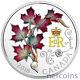 Canada 2018 Queen's Maple Leaves Brooch 1Oz $20 Silver Proof Coin with Pearl New
