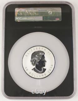 Canada 2019 3 Oz Silver $50 Reverse Proof Gilt Coin NGC PF70 First Day 40th Anni