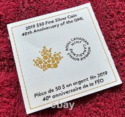 Canada 2019 SILVER 3oz Gold Maple Leaf Anniversary Incuse NGC Reverse Proof 70