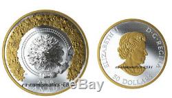 Canada 2020 50$ Christmas Train 5 OZ Pure Silver Proof Gold Plated Coin 3D