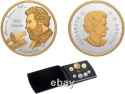 Canada 2022 Fine Silver Proof Set of Coins (w Bell Proof Gold-Plated Coin)