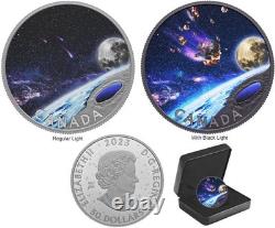 Canada 2023 Pingualuit Crater Glow in the Dark $ 50 Proof 5oz Silver Coin 0036