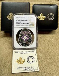 Canada 2024 S$20 Pysanka NGC PF 70 Silver 1 Oz. 9999 WithCOA And Box