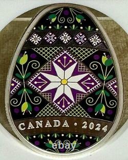 Canada 2024 S$20 Pysanka NGC PF 70 Silver 1 Oz. 9999 WithCOA And Box