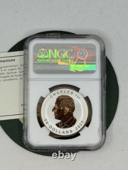 Canada 2025 UHR Rose Incused Maple 1 Oz Silver NGC PF70 FDI Intl Customer
