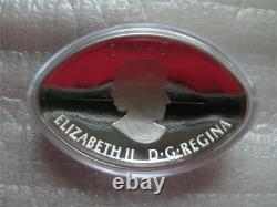 Canada 25 Dollars 2017 Silver Proof Coin Football-Shaped and Curved Coin COA