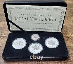Canada 3 Coin World War II Legacy Of Liberty Silver Maple Leaf Privy Set 2004-05