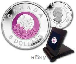 Canada FULL PINK MOON $5 STERLING SILVER AND NIOBIUM PROOF 2012
