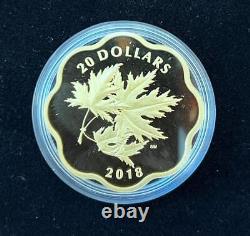 Canada Masters Club 2018 $20 Iconic Maple Leaves. 9999 Silver Proof FRS03
