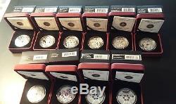 Canada Mixed Dates Proof 1 oz Fine Silver Coins Snowflake Series (Lot of 10)