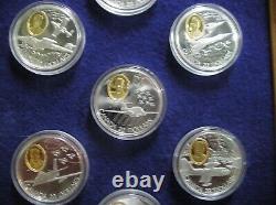 Canada Original $20.00 Proof Silver Aviation Commemoratives/24kt. Cov. Cameo