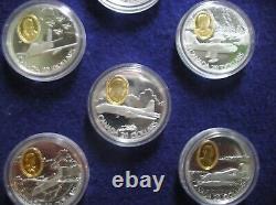 Canada Original $20.00 Proof Silver Aviation Commemoratives/24kt. Cov. Cameo