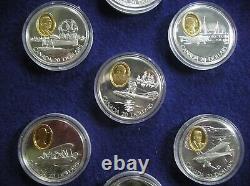 Canada Original $20.00 Proof Silver Aviation Commemoratives/24kt. Cov. Cameo