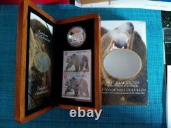 Canada Proof 8 Dollars 2004 KM-515 Grizzly. 999 SILVER COIN SET 011026-30