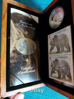 Canada Proof 8 Dollars 2004 KM-515 Grizzly. 999 SILVER COIN SET 011026-30