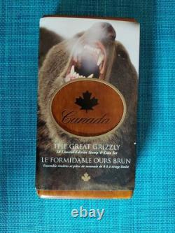 Canada Proof 8 Dollars 2004 KM-515 Grizzly. 999 SILVER COIN SET 011026-30