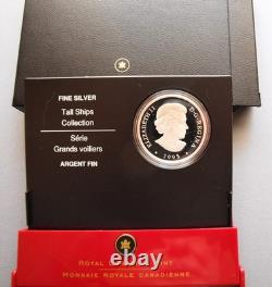 Canada RCM $20 Tall Ship Series Silver Proof Holo, 2005 OMP/COA 1 Oz 0.9999 Fine