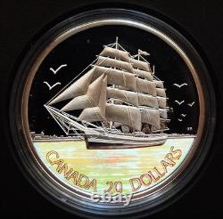 Canada RCM $20 Tall Ship Series Silver Proof Holo, 2005 OMP/COA 1 Oz 0.9999 Fine