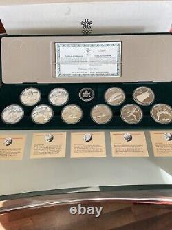 Canada Silver $20 Dollar each, 10 Coin Set, 1988 Calgary Winter Olympics #122806