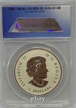 Canada Silver 2015 Maple Leaf ANACS RP70 DCAM Reverse Proof First Releases