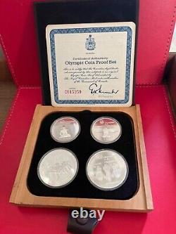 Canadian Olympic Coin Proof Set Silver Coins 1976 With Certificate Series 3