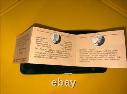 Canadian Proof Set Olympics Calgary 1988 2 Silver Coins Royal Canadian Mint