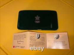 Canadian Proof Set Olympics Calgary 1988 2 Silver Coins Royal Canadian Mint