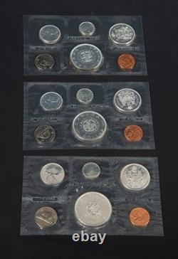Canadian proof-like Silver 6-coin sets. 1964