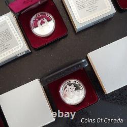 Collection Of 20 Canada Silver Proof Dollars Every Year 1982-2001 #coinsofcanada