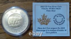 Complete Set (6) 1 oz Silver Canada 2023 2025 W Mint Mark Coins Winnipeg RCM