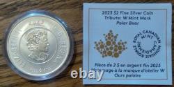Complete Set (6) 1 oz Silver Canada 2023 2025 W Mint Mark Coins Winnipeg RCM