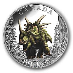Dinosaurs Spiked Lizard $10 2016 Pure Silver Proof Colour Coin Canada