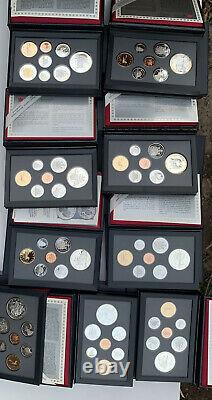 Double Dollar Canada Proof Sets 1982 1997 UNC Silver Dollars Coins 16 Years