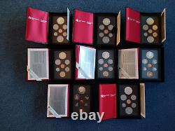 Eight Different Canada Proof Sets All Have A Silver Dollar